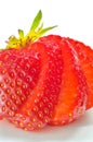 Fresh cut strawberry Royalty Free Stock Photo