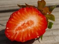 Fresh cut strawberry Royalty Free Stock Photo