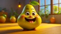 cute cartoon fruit pear expression emotion comic