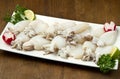 Fresh cuttlefish with peas Royalty Free Stock Photo