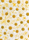 Fresh daisies over yellow background