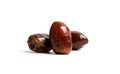 Fresh dates fruit dates on white background Royalty Free Stock Photo