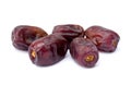 Fresh dates over white background Royalty Free Stock Photo