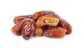Fresh dates over white background Royalty Free Stock Photo