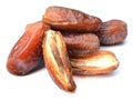 Fresh dates over white background Royalty Free Stock Photo