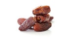 Fresh dates over white Background Royalty Free Stock Photo