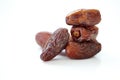 Fresh dates over white Background Royalty Free Stock Photo