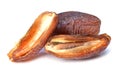 Fresh dates over white background Royalty Free Stock Photo