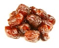 Fresh dates over white background Royalty Free Stock Photo