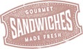 Fresh Deli Sandwich Vintage Sign