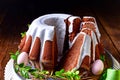 Delicious chocolate spring cake Royalty Free Stock Photo