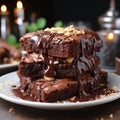 fresh delicious chololate brownies Royalty Free Stock Photo