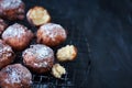 Fresh delicious homemade warm apple fritters Royalty Free Stock Photo