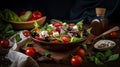 Fresh and delicious mediterranean salad