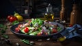 Fresh and delicious mediterranean salad