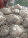 Fresh delicious momos in small shops Royalty Free Stock Photo