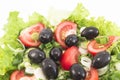Fresh delicious salad with olives