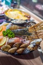 Fresh delicious seafood hotpot in Taiwan Royalty Free Stock Photo