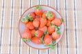Fresh and delicious seasonal strawberry dish Royalty Free Stock Photo