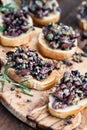 Fresh Delicious Tapenade on Toasted Bread Royalty Free Stock Photo