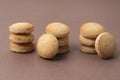 Fresh and delicious traditional NanKhatai on brown background.