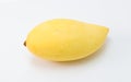 Fresh delicious yellow mango isolated on white background Royalty Free Stock Photo