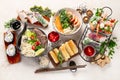 Fresh and delicius Vietnamese food table, asian food Royalty Free Stock Photo