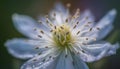 Fresh dew drops on purple daisy petals generated by AI Royalty Free Stock Photo