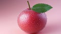 Fresh, dewy pink apple on a soft pink background Royalty Free Stock Photo