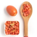 Fresh Diced Tomatoes Royalty Free Stock Photo