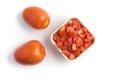 Fresh Diced Tomatoes Royalty Free Stock Photo