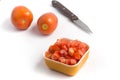 Fresh Diced Tomatoes Royalty Free Stock Photo