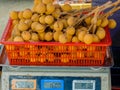 Fresh Dimocarpus longan, commonly known as the longan fruits. Scientific: Euphoria malaiense Sapindaceae Royalty Free Stock Photo