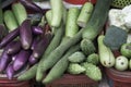 Fresh diverse vegetables on the counte Royalty Free Stock Photo