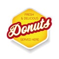 Fresh Donuts red sign label