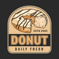 Fresh donuts vintage colorful logotype