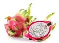 Fresh dragon Fruit on white