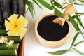 Fresh and dried bamboo and Bamboo charcoal powder.