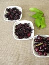 Fresh and dried cornelian cherries