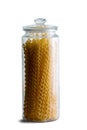 Fresh dried fusilli bucati lunghi spiral pasta Royalty Free Stock Photo