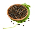 Fresh and dried peppercorn berries