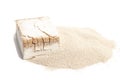 Fresh and dry yeast isolated on white background Royalty Free Stock Photo