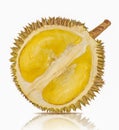 Single Durian fruit isolated on white background Royalty Free Stock Photo