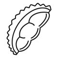 Fresh durian piece icon, outline style