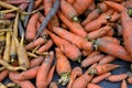 Fresh eco organic carrots for sale Royalty Free Stock Photo