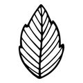 Fresh eco plant leaf icon, hand drawn style Royalty Free Stock Photo