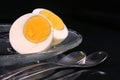 Fresh egg in half Royalty Free Stock Photo