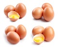 Fresh egg isolated on white background Royalty Free Stock Photo