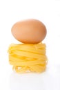 Fresh egg and pasta Royalty Free Stock Photo