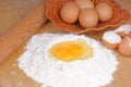 Fresh egg pasta ingredients Royalty Free Stock Photo